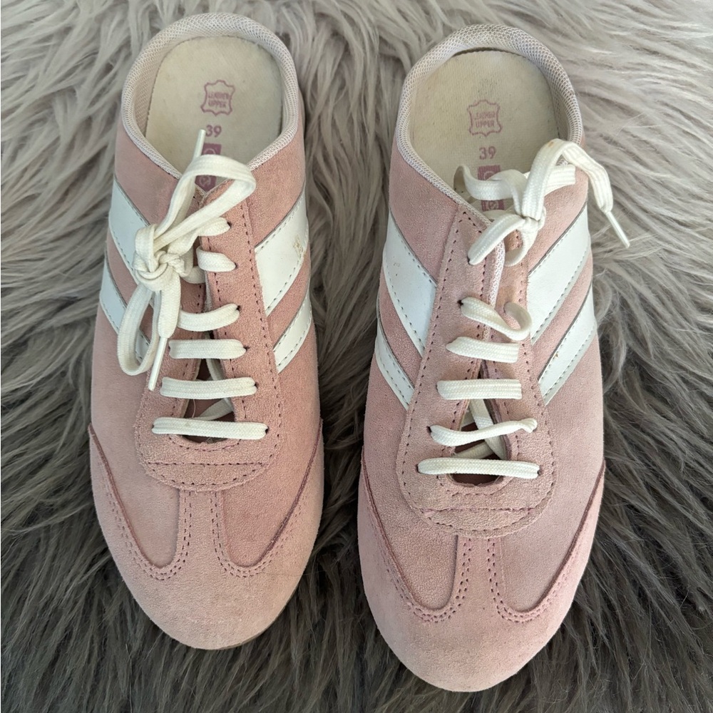 George UK Pink Suede Backless Trainers EU 39